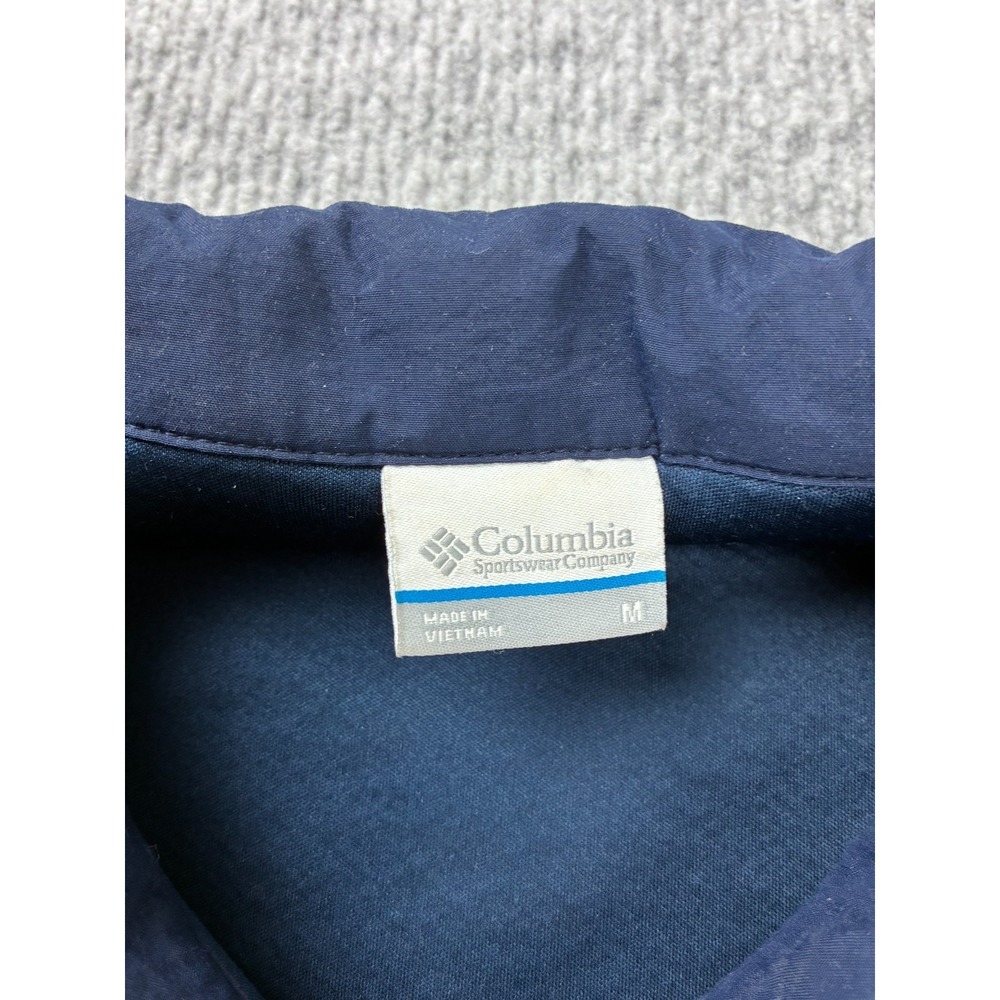 Columbia Mountain Side Sherpa Fleece Jacket Womens M Cream Navy Full Zip - Picture 2 of 8